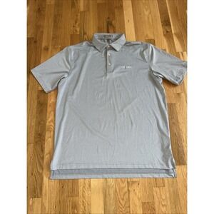Peter Millar‎ Summer Comfort Shirt L Men Polo Grey Short Sleeve Cascata Course